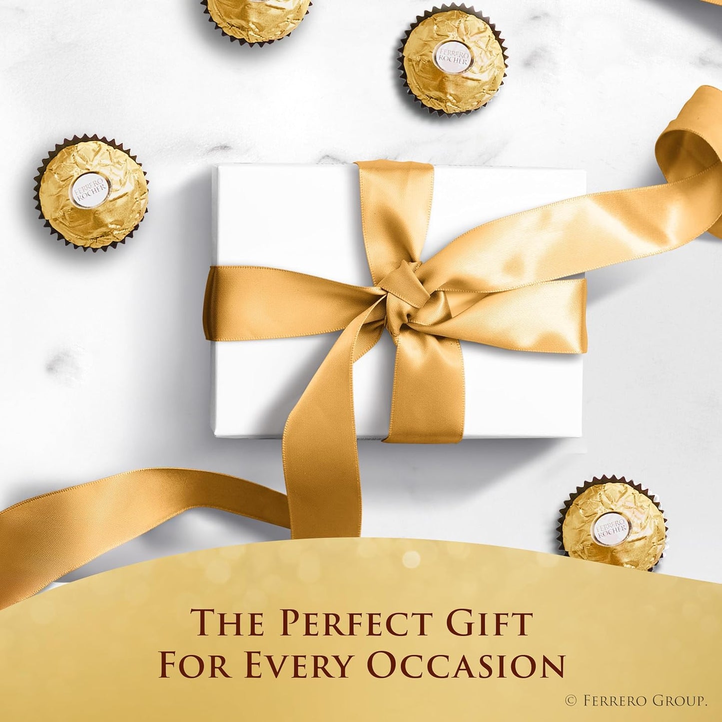 individually wrapped in signature gold foil
