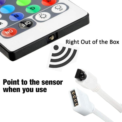 infrared control with 10-meter maximum range