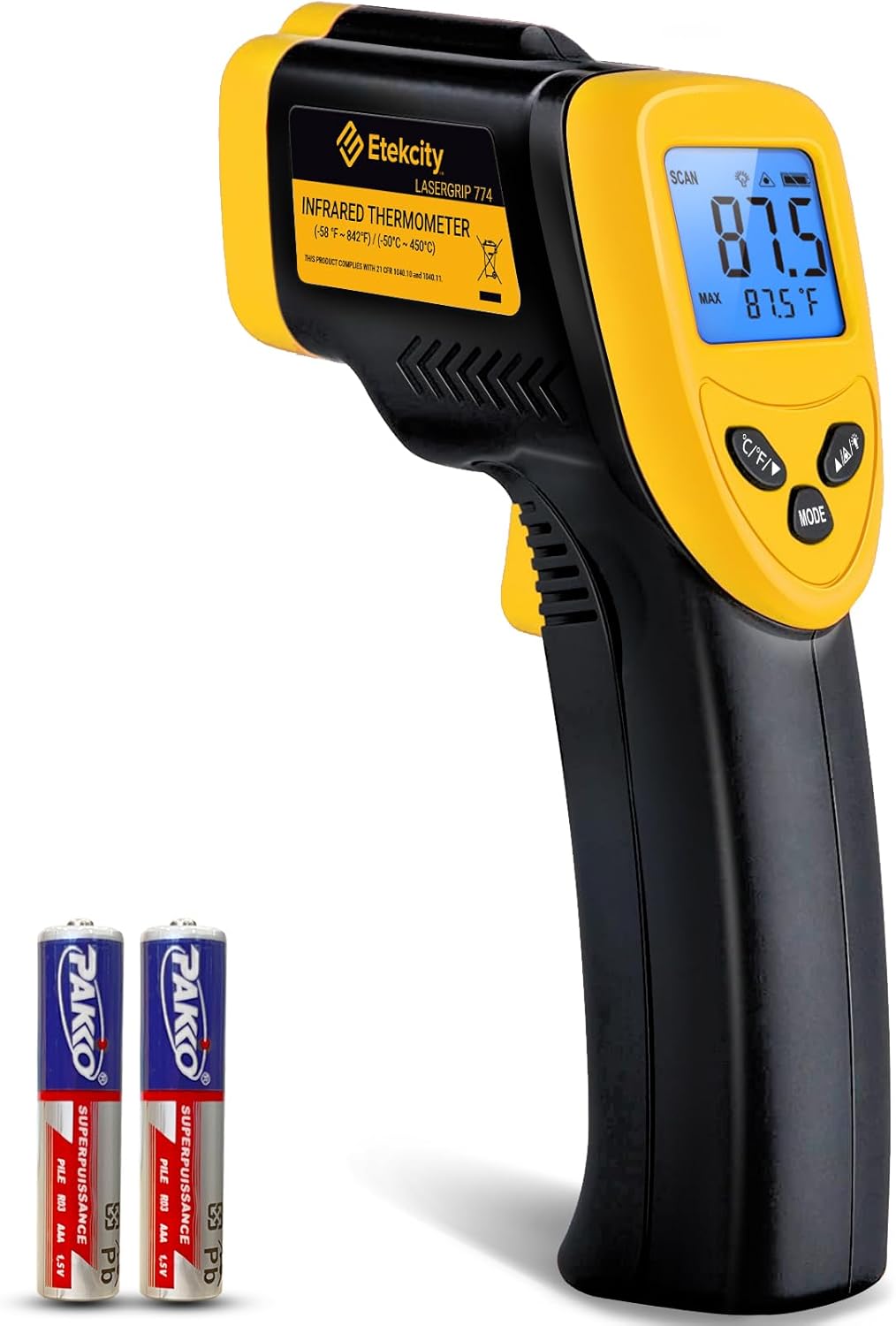 infrared non-contact sensor with 12:1 (classic) or 16:1 (advanced) distance-to-spot ratio