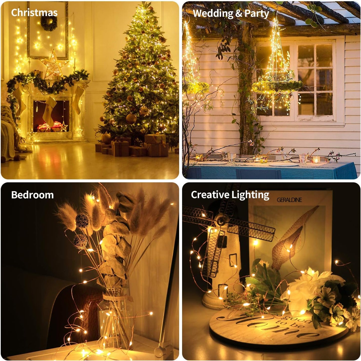 innolife LED Fairy Lights 6 Pack – Thoughtful Birthday Gift for Her with Remote and Timer, Ready to Gift