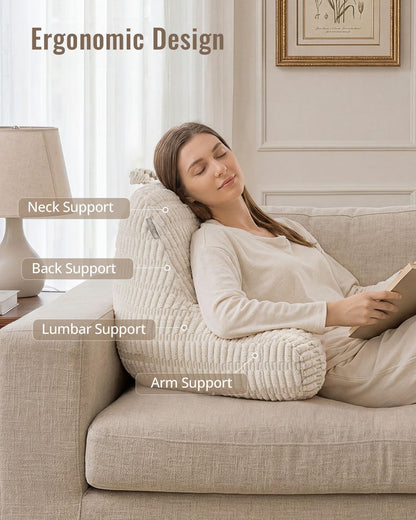 integrated 11-inch armrests for shoulder and arm support