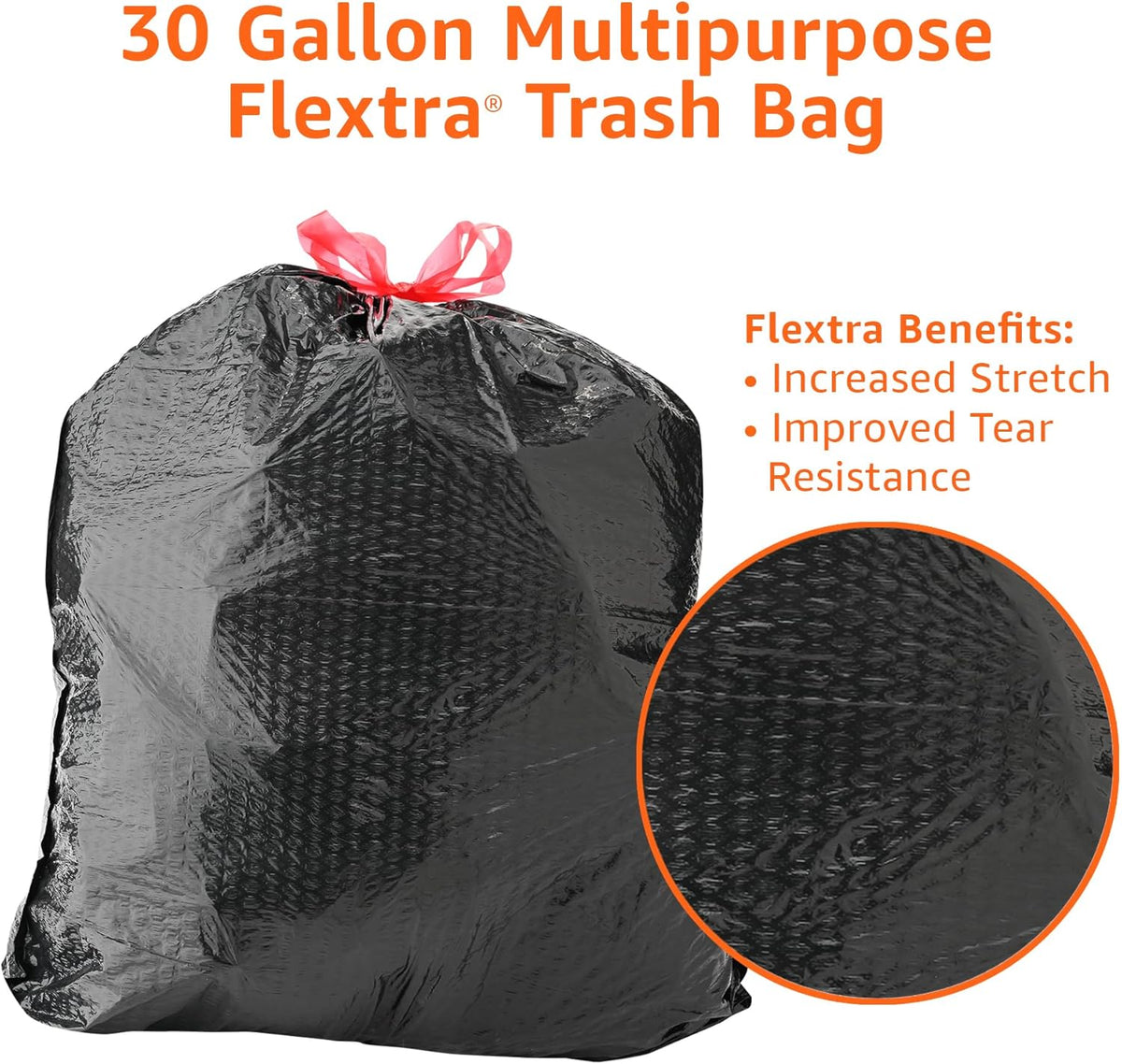 integrated drawstring closure for easy tying and lifting