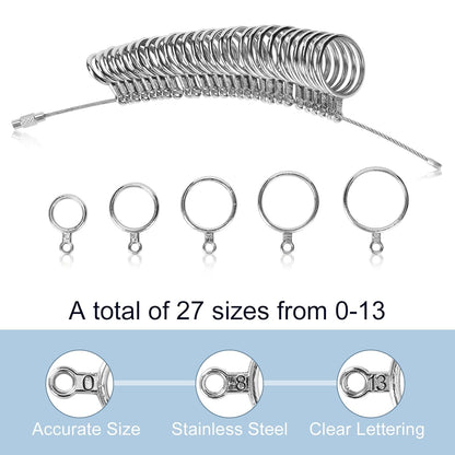 integrated small magnifying glass on the sizer belt for precise scale reading