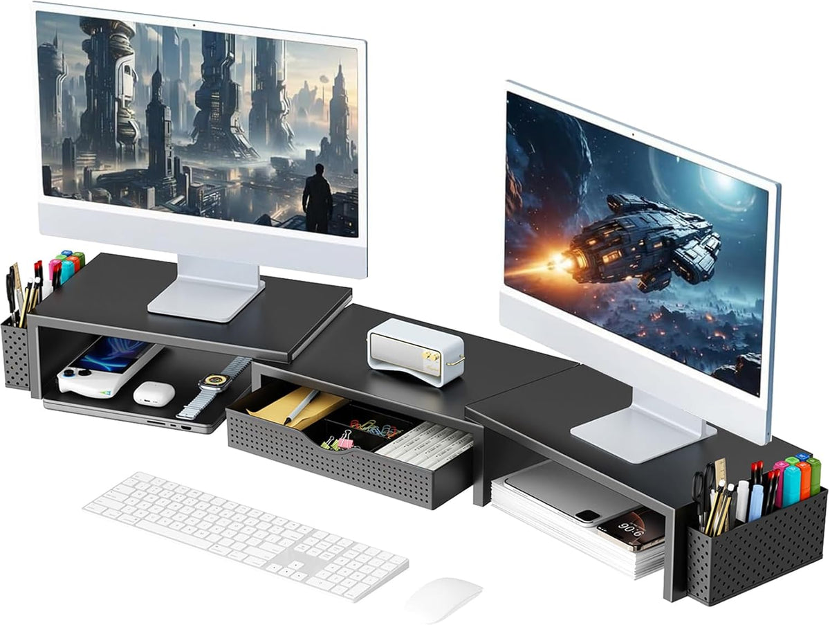 integrated storage drawer for desk accessories and office supplies