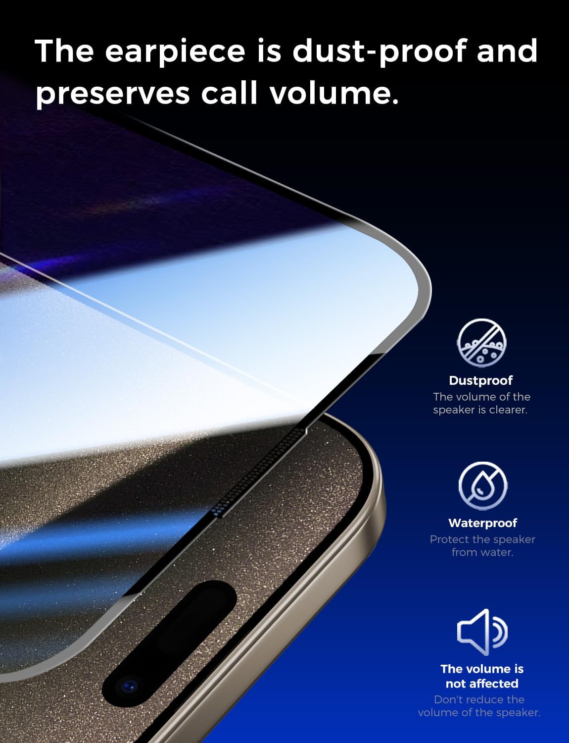 integrated waterproof/dust-proof speaker dust cover