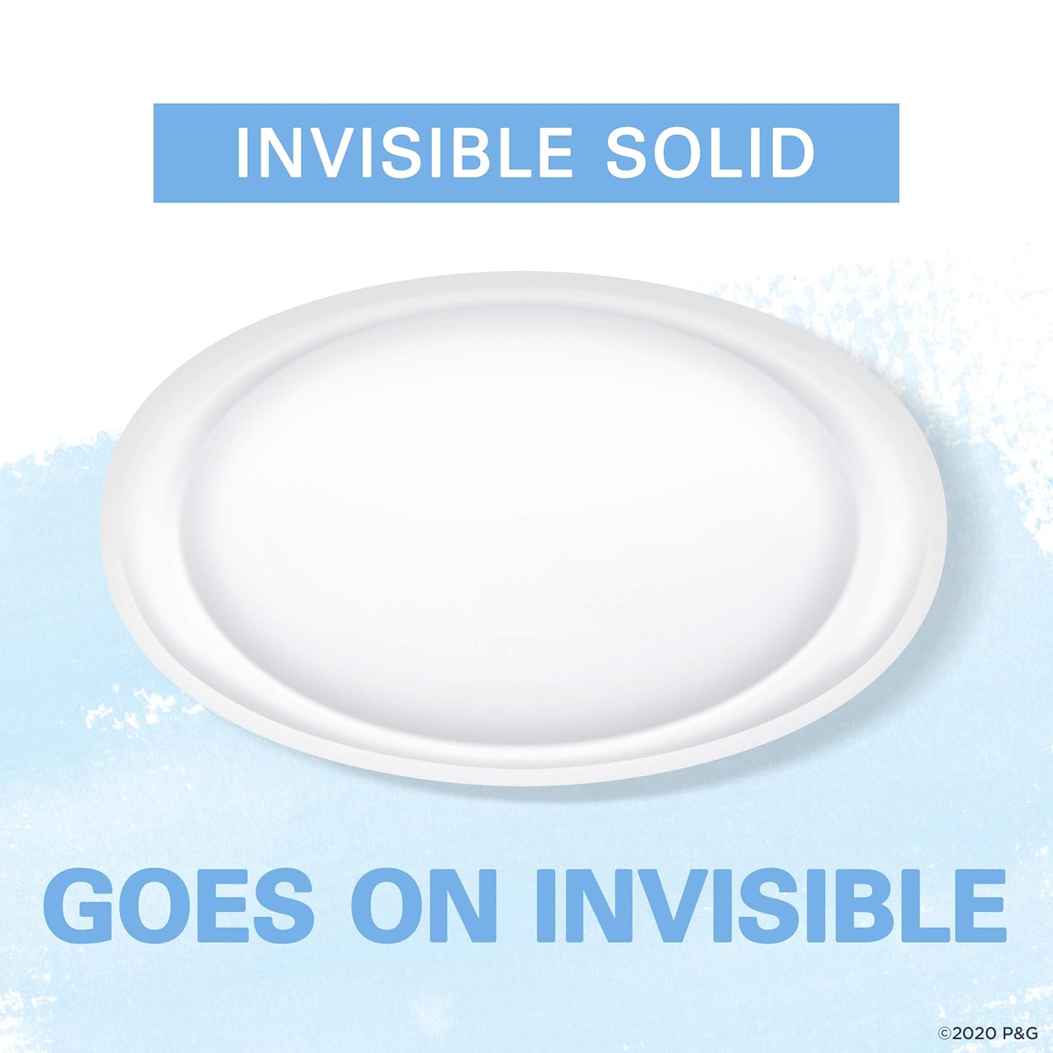 invisible solid stick format that goes on clear without leaving residue