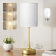 White Shade-Gold Base - 14" Touch Control