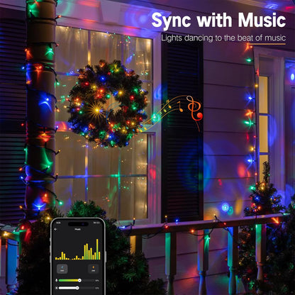 ip44 ingress protection for indoor and outdoor use, with color variants including warm white & multicolor, orange, purple, and orange & purple