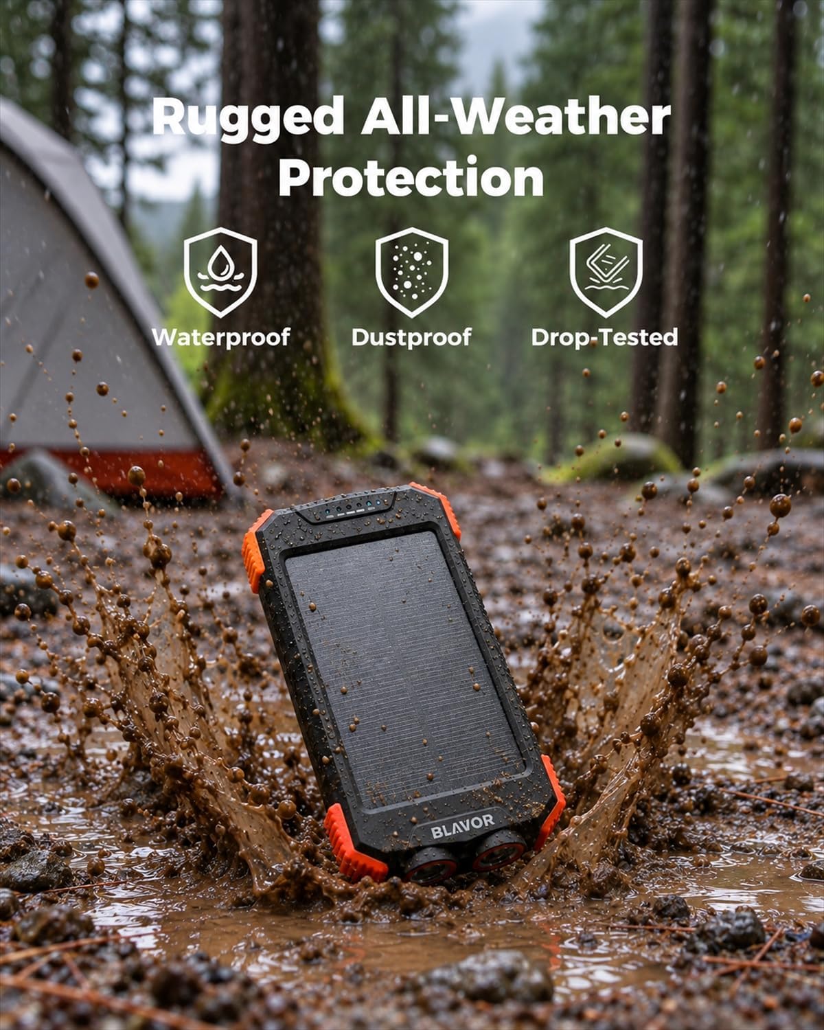 ipx5 waterproof abs+pc shell with rubber oil coating and silicone sealing