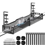 Cable Management Under Desk Tray – Standing Desk Cable Organizer for Focus-First Home Office Setups