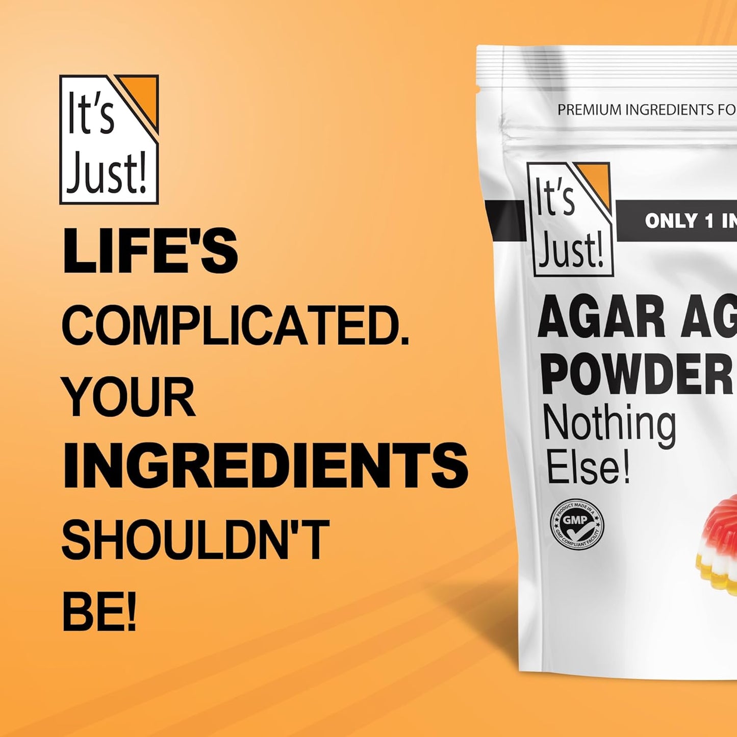 It's Just - Agar Agar Powder 6oz for Mindful Plant Based Dessert Making and Self Care Cooking Rituals