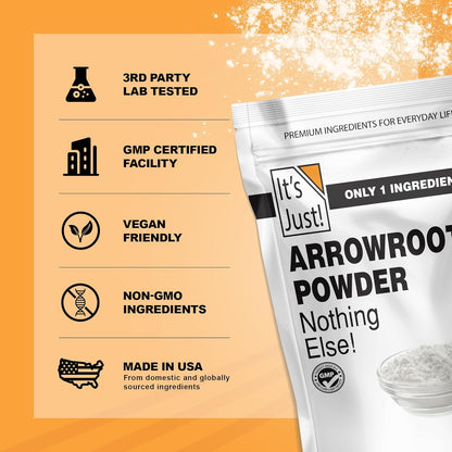 It's Just - Arrowroot Powder for Mindful Self-Care, Natural Dry Shampoo and DIY Deodorant Base