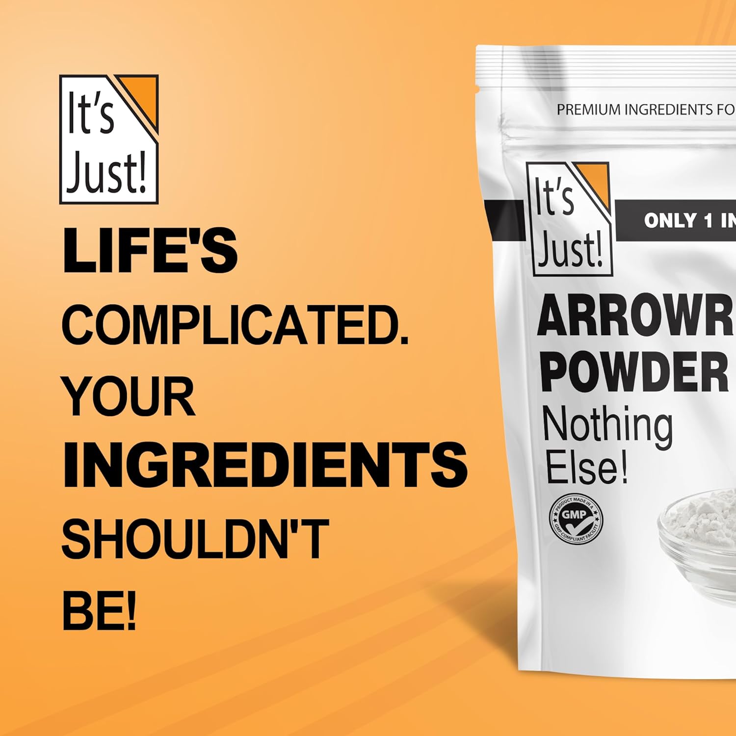 It's Just - Arrowroot Powder for Mindful Self-Care, Natural Dry Shampoo and DIY Deodorant Base