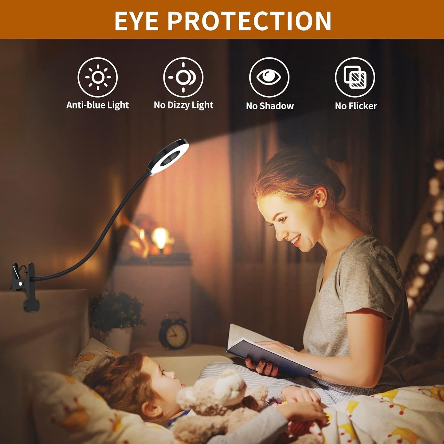 iZELL LED Reading Lamp Gift – Thoughtful Birthday and Holiday Present for Readers, Crafters, and Remote Workers