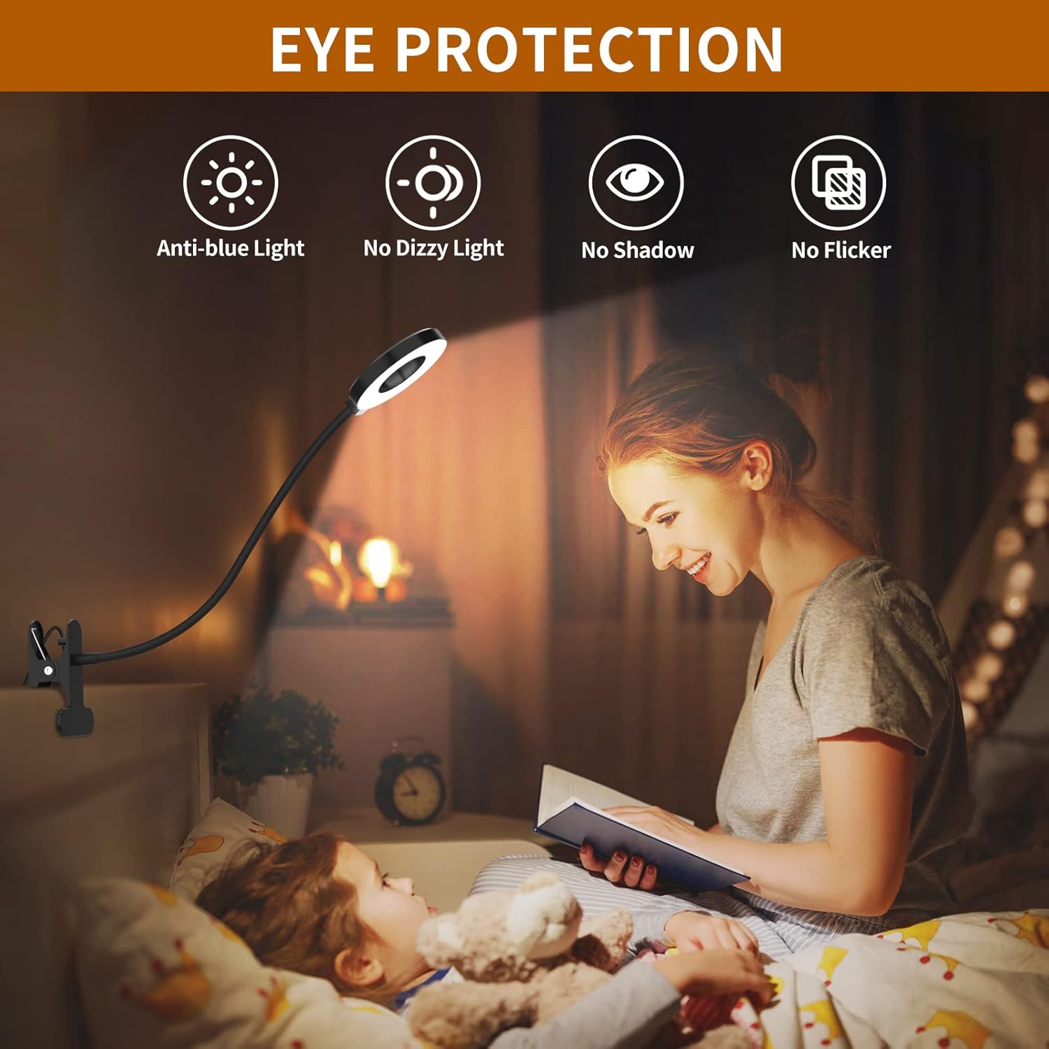 iZELL LED Reading Lamp Gift – Thoughtful Birthday and Holiday Present for Readers, Crafters, and Remote Workers
