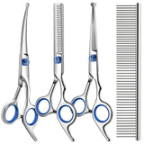 FurLove 4-in-1 Pet Grooming Scissors Set – Thoughtful Birthday Gift for Dog Moms and New Pet Parents