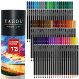 Yagol Break-Resistant 72 Color Pencil Set – Durable Coloring Supplies for After-School Homework Zone