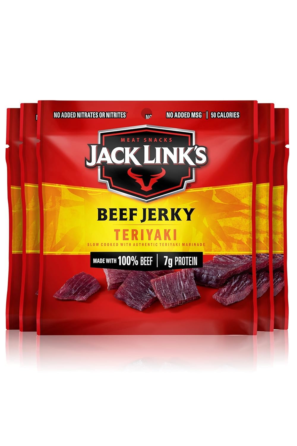 Jack Link's Beef Jerky Variety Pack - Original and Teriyaki - Lunchbox Snack for Elementary Kids and After-School Fuel, 9 Single-Serve Bags