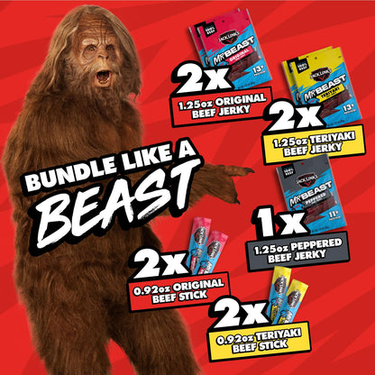 Jack Link's x MrBeast Beef Jerky Variety Box – Stomach-Friendly Protein Snack for Sensitive Digestion and Post-Surgery Recovery