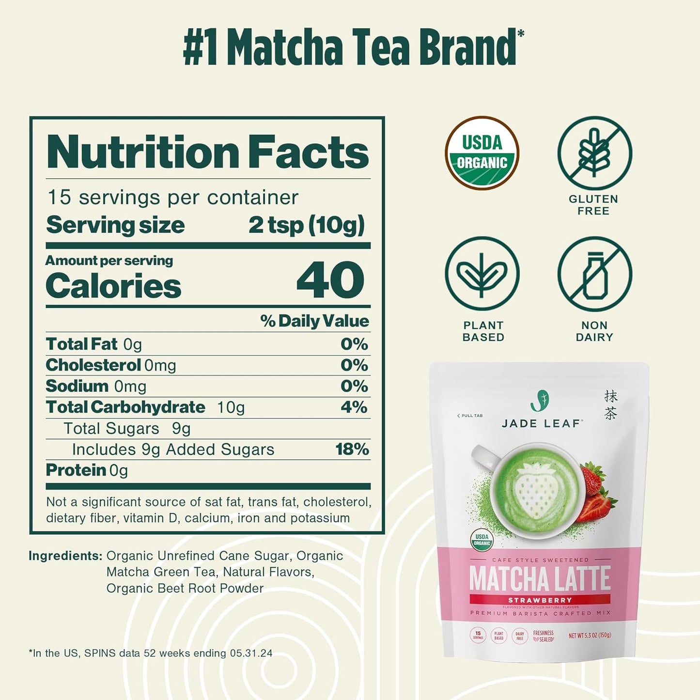 Jade Leaf Matcha Organic Strawberry Matcha Latte Mix – High-End Café-Quality Blend for Elegant Brunch and Entertaining Guests