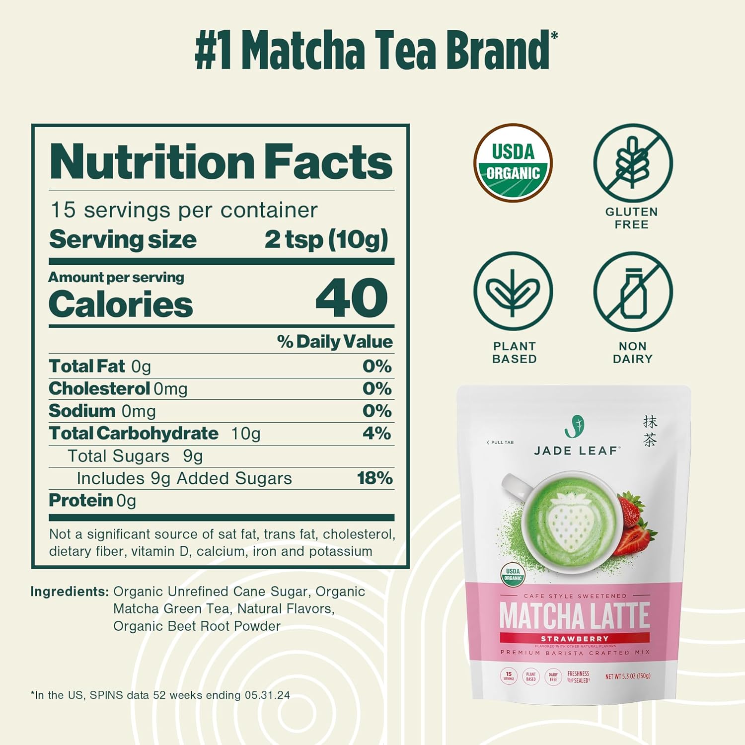 Jade Leaf Matcha Organic Strawberry Matcha Latte Mix – High-End Café-Quality Blend for Elegant Brunch and Entertaining Guests