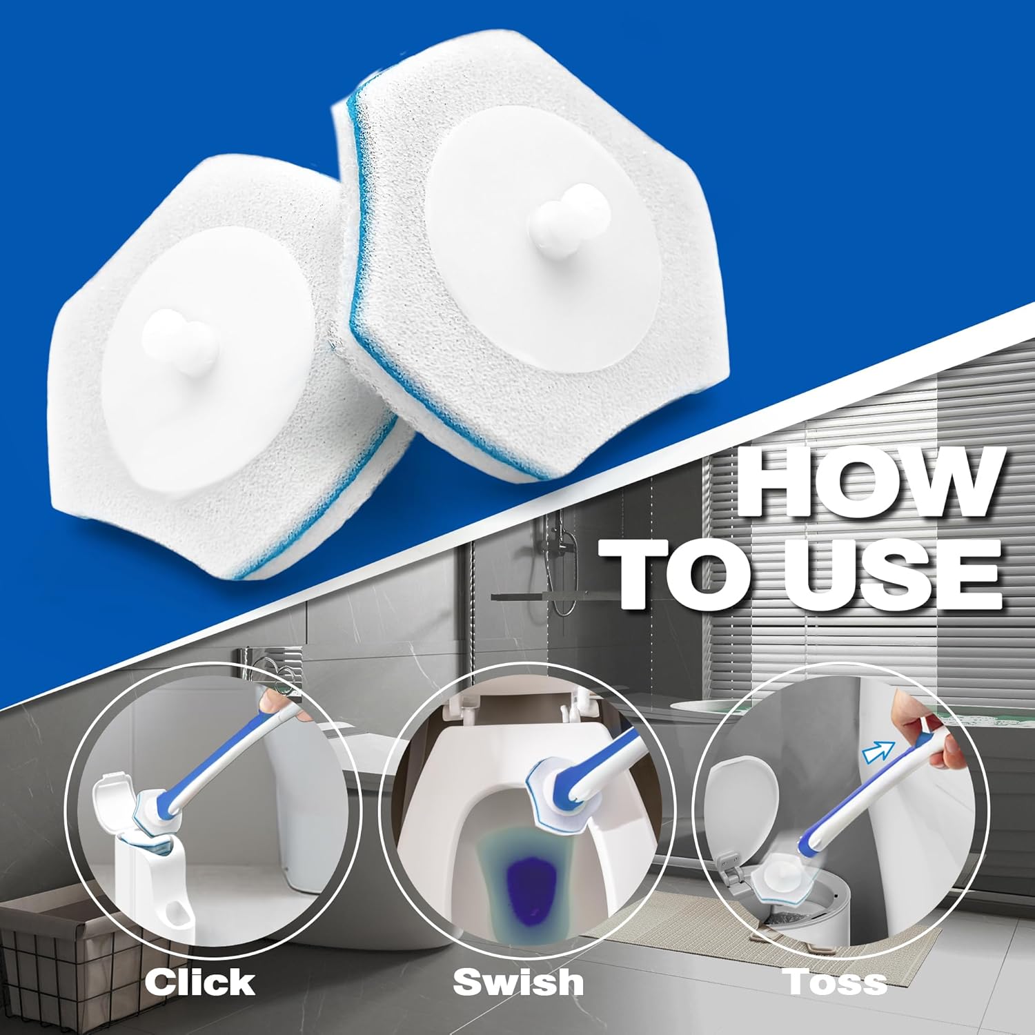 JEHONN Disposable Toilet Brush – Streamlined No-Touch Cleaner for the Clutter-Free Apartment Bathroom