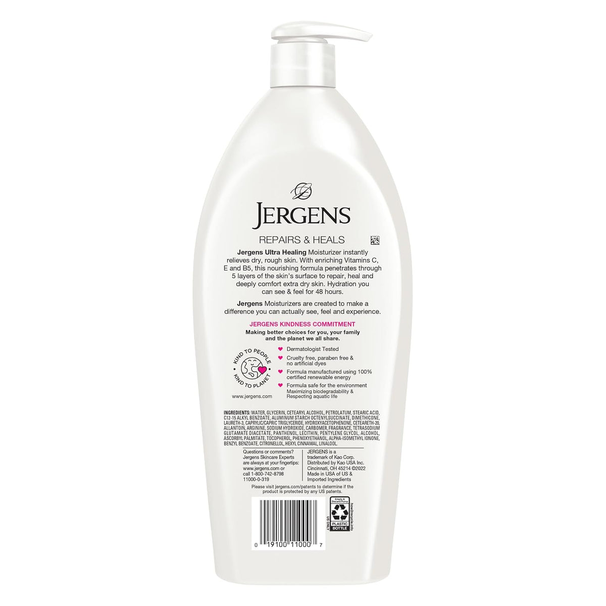 Jergens Ultra Healing Body Lotion – Holiday Self-Care Gift Set Pick for Women, 32 fl oz
