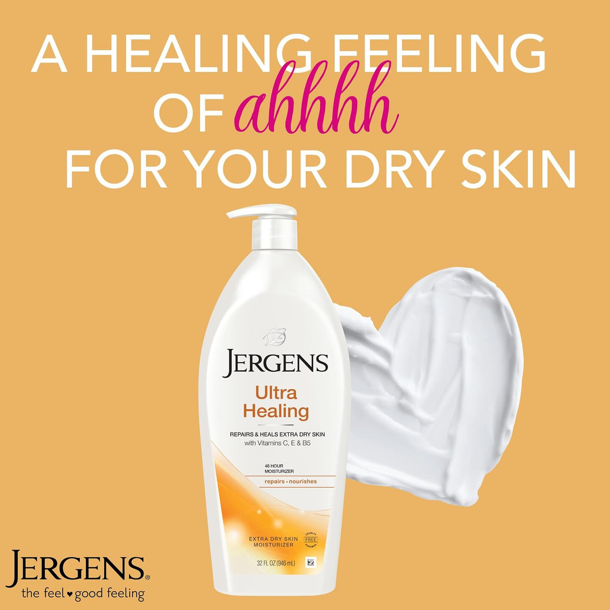 Jergens Ultra Healing Body Lotion – Holiday Self-Care Gift Set Pick for Women, 32 fl oz