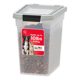IRIS USA Sealed Kibble Storage with Wheels – Easy-Access Feeding Station for Senior Pet Parents
