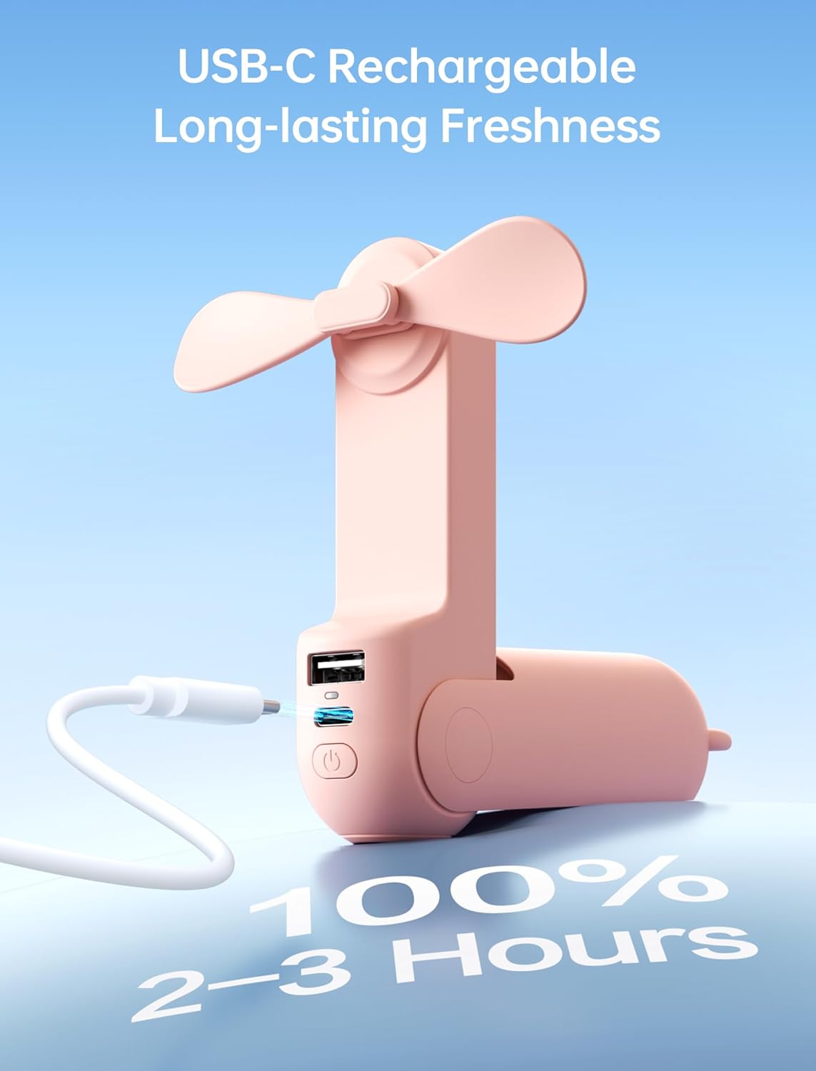 JISULIFE 3-in-1 Handheld Mini Fan – Birthday Gift for Women Who Love Travel and Self-Care Essentials