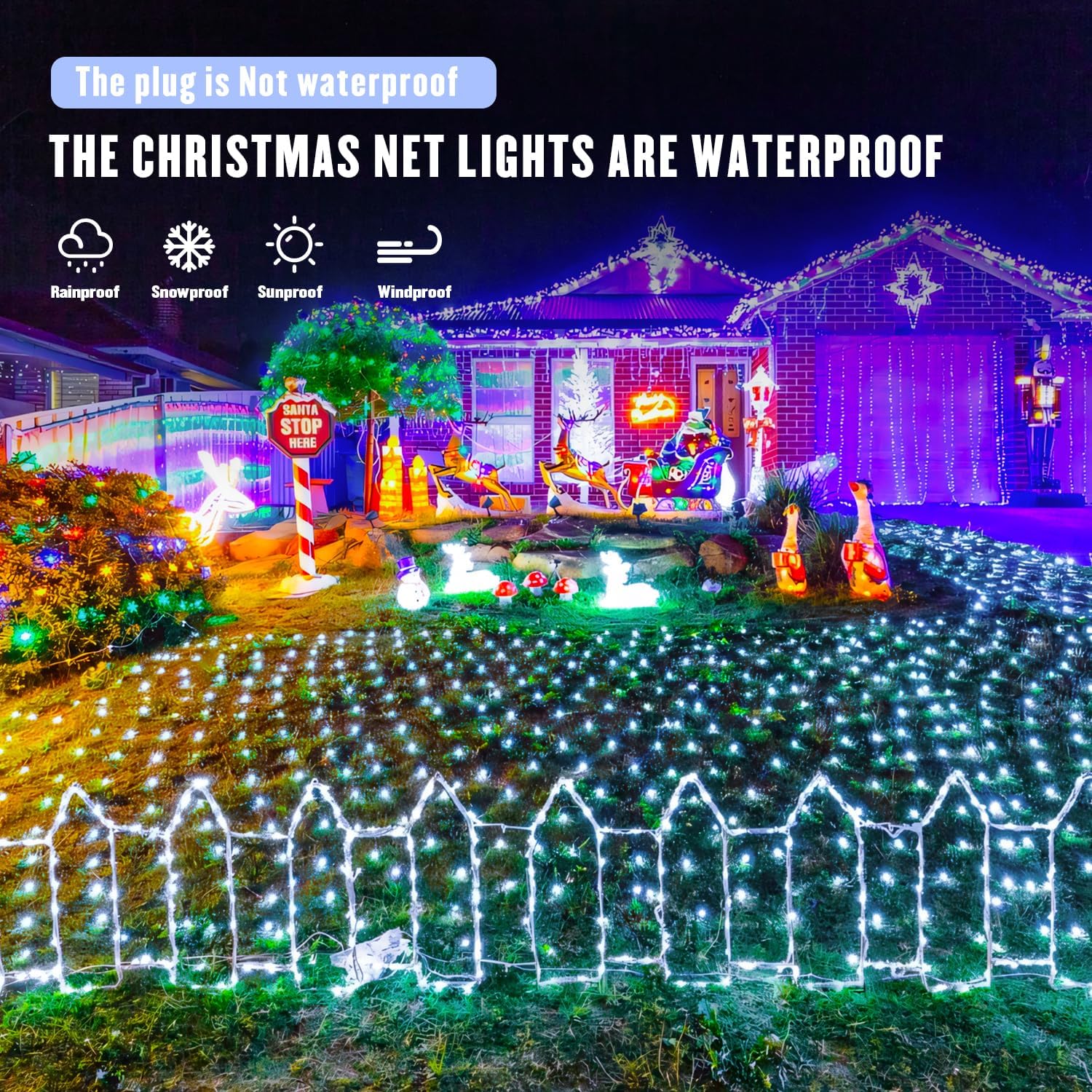 JMEXSUSS Outdoor Net Lights – Thoughtful Housewarming and Holiday Gift for Her with 8 Modes