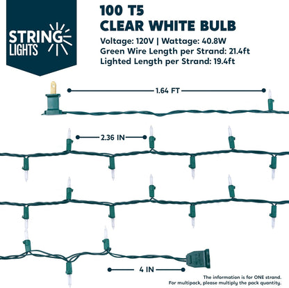 Joiedomi Mini Fairy Lights for Living Room – 300 Warm White Incandescent Bulbs on Green Wire for Christmas Tree, Mantel Garland, and Year-Round Ambient Decor