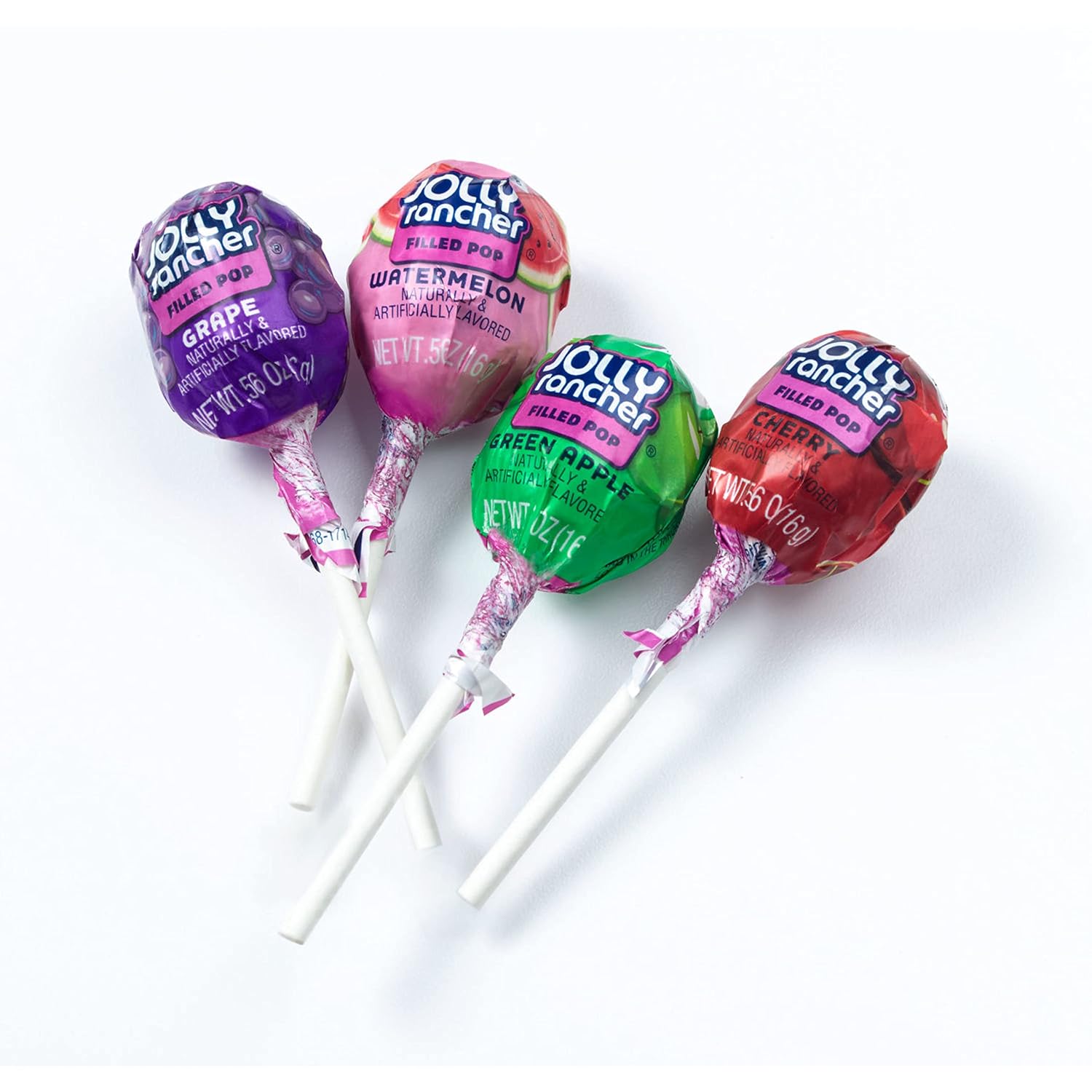 JOLLY RANCHER Filled Pops Assorted Fruit Lollipops, Bulk 100-Count Candy Box for Kids Birthday Party Goodie Bags and Piñata Stuffers