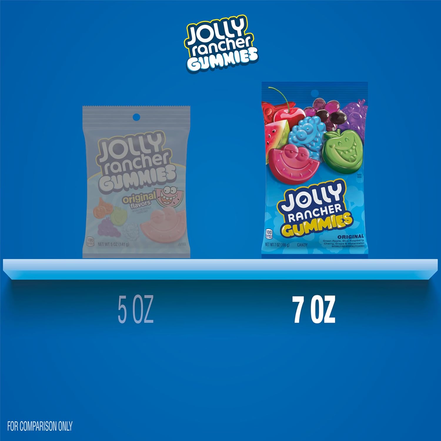 JOLLY RANCHER Gummies Assorted Fruit Flavored Candy Bag – Lunchbox Treat for Kids' School Snacks and After-School Pick-Me-Ups
