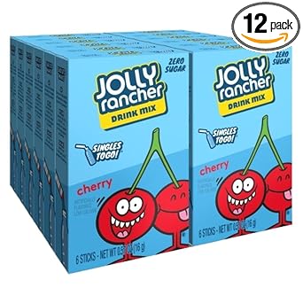 Jolly Rancher Watermelon Low Calorie Water Flavoring Packets for Kitchen Counters and Home Wellness Goals, 72 Sachets