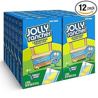 Jolly Rancher Watermelon Low Calorie Water Flavoring Packets for Kitchen Counters and Home Wellness Goals, 72 Sachets