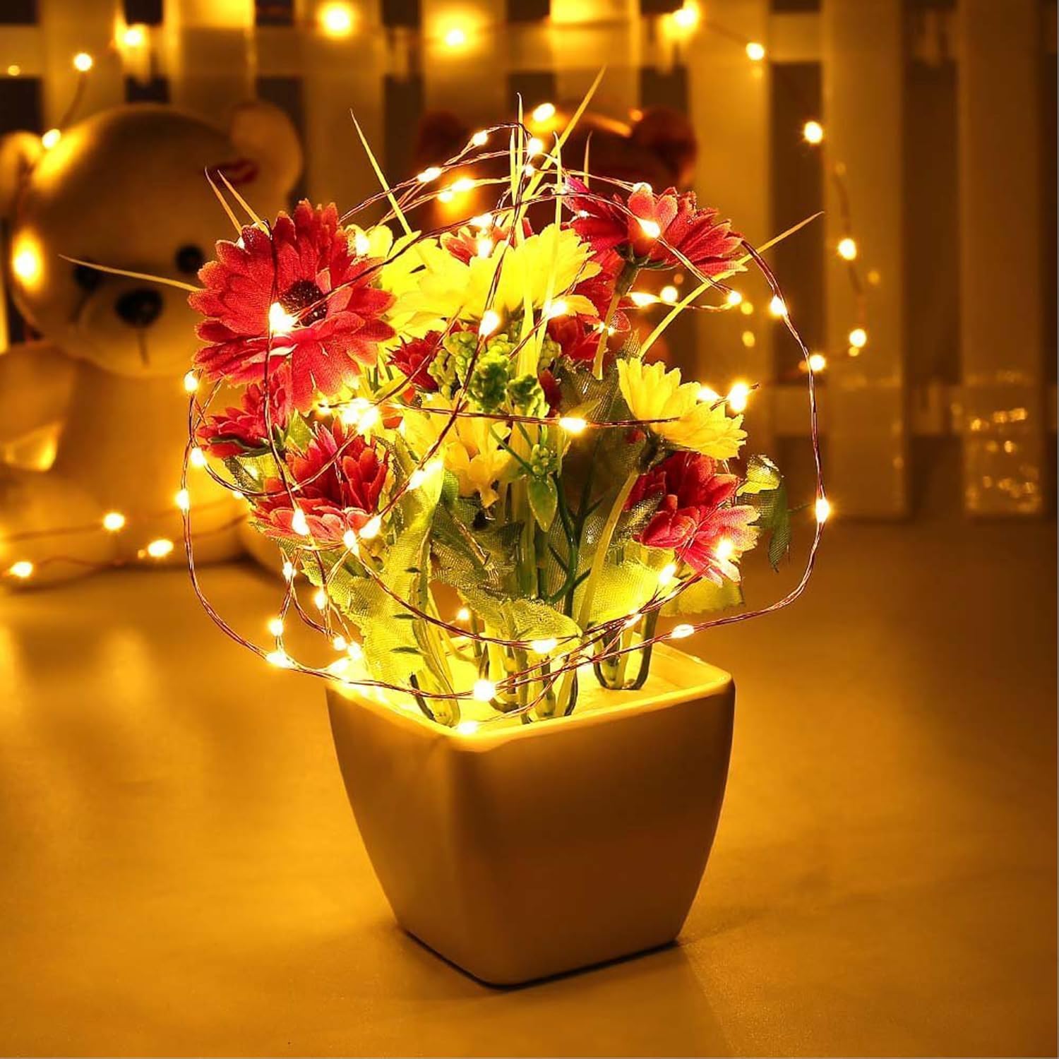 Joomer LED Fairy Lights Battery Operated – Child Safe Nursery and Kids Room String Lights with Auto Timer