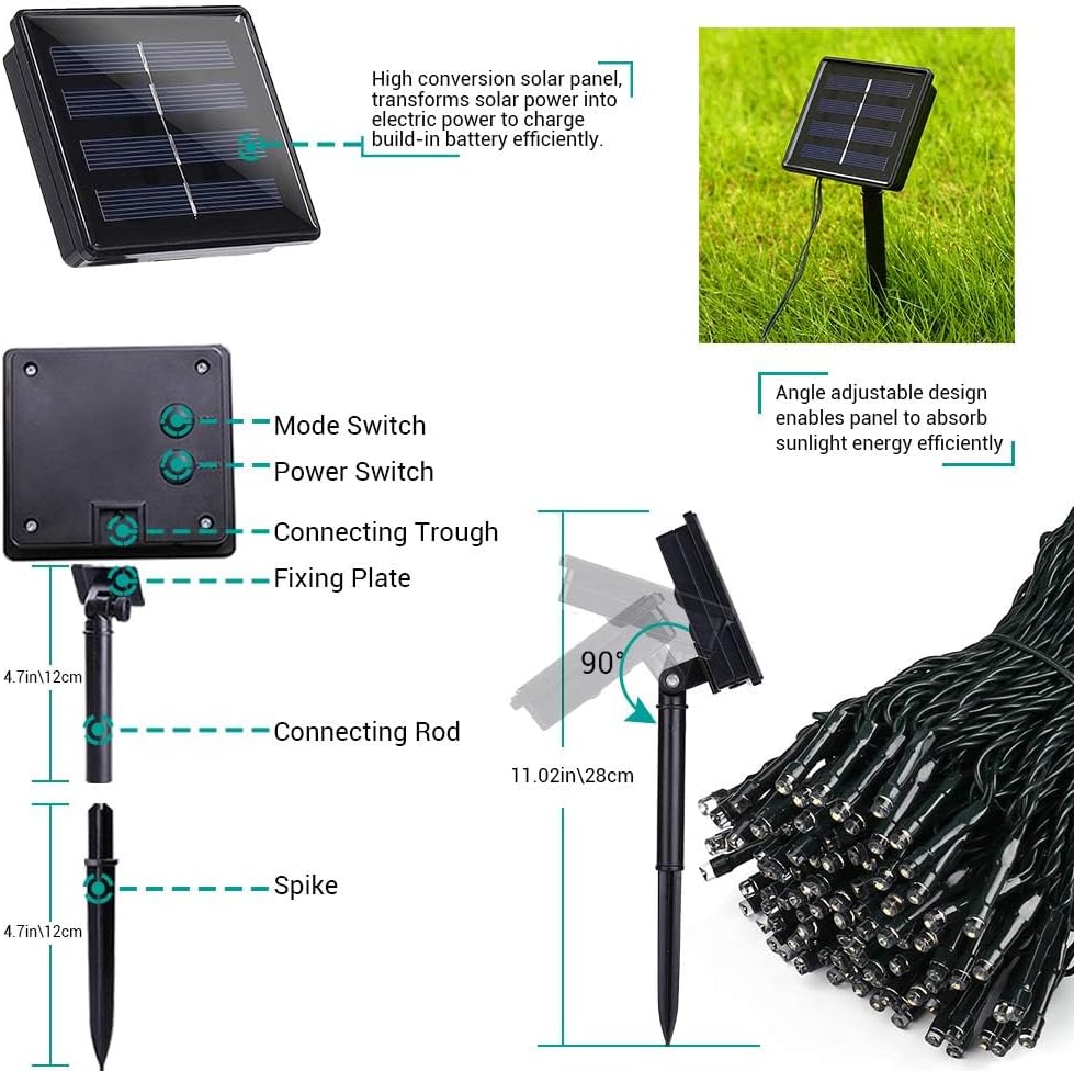 Joomer Solar String Lights – Thoughtful Housewarming Gift for New Homeowners and Garden Enthusiasts with 8 Lighting Modes