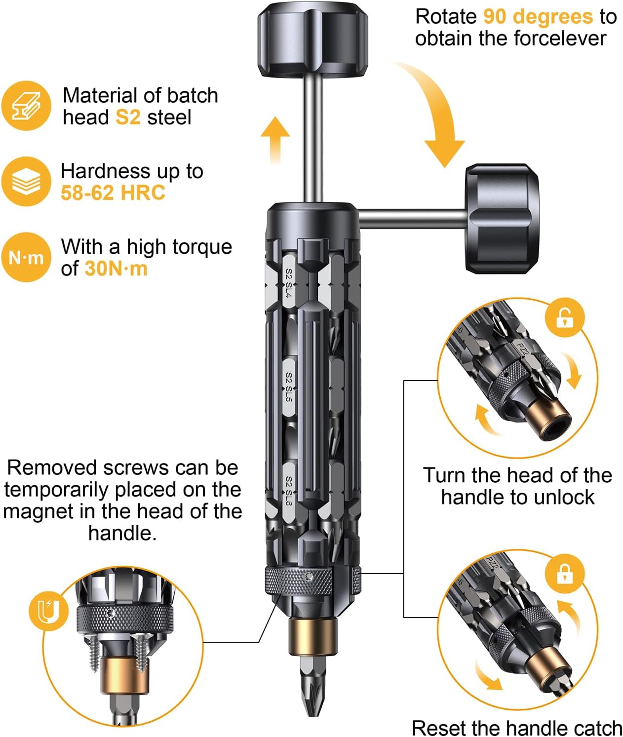 JOREST 19-in-1 Multi Bit Screwdriver Set – Portable Bike Repair Tool for Trail, Shed, and On-the-Go Adjustments