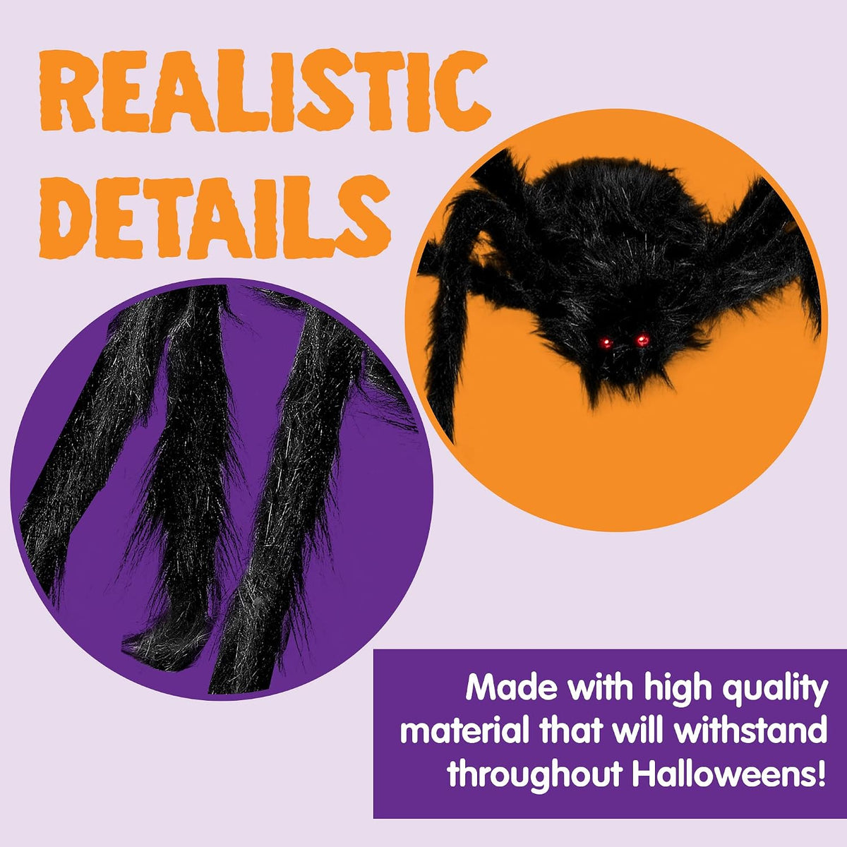 JOYIN 5 Ft Plush Spider – Memorable Halloween Housewarming Gift for New Homeowners and Party Hosts
