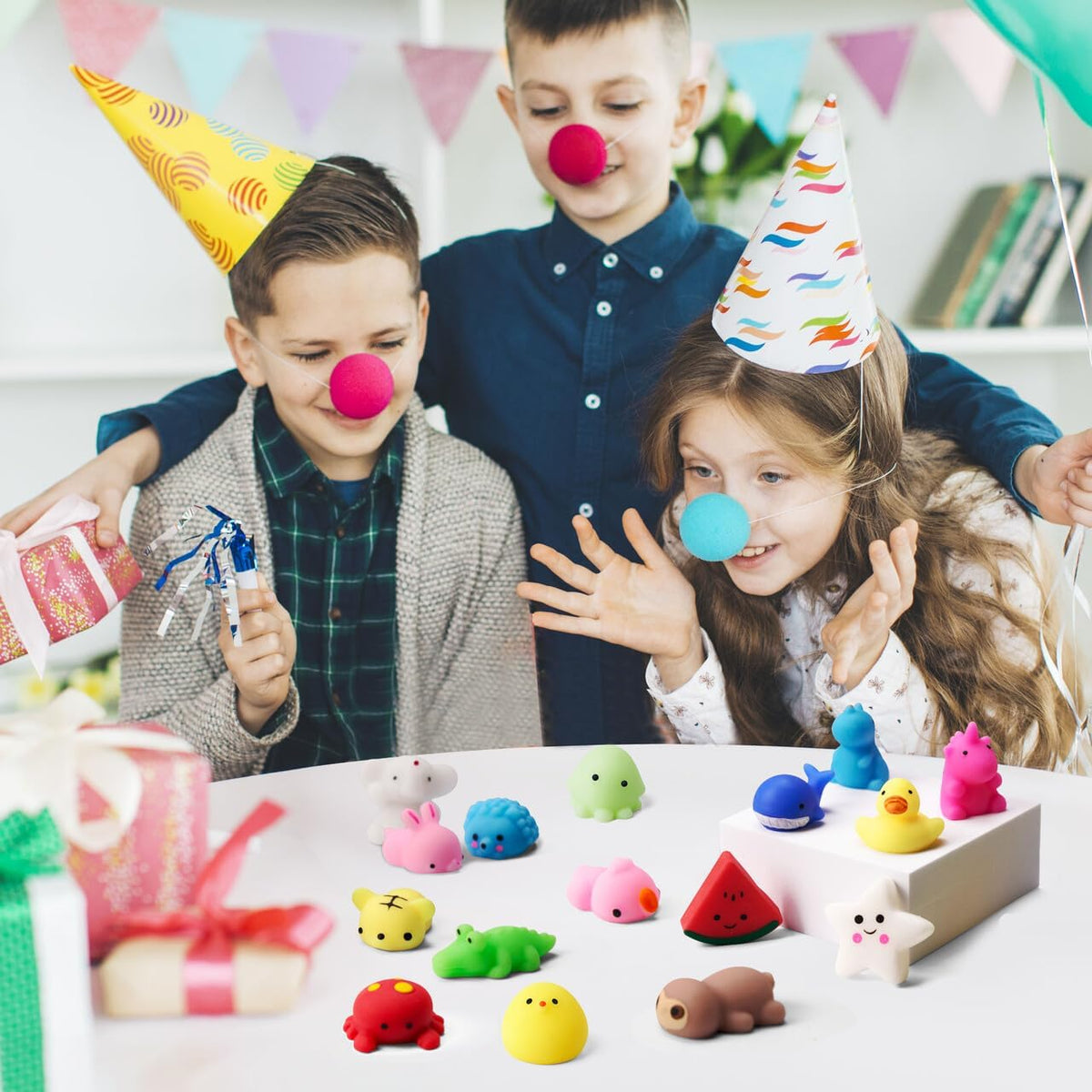 JOYIN Mochi Squishy Toys Set – Calming Sensory Fidget for Stress Relief at Home, Random 25 Pack Mini Silicone Squishies
