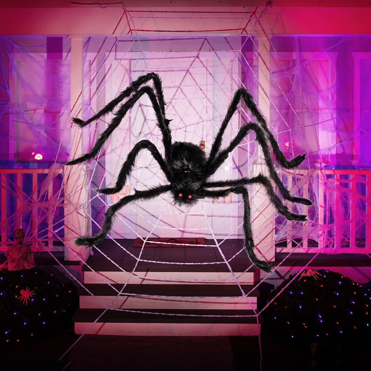 JOYIN Poseable Spider Decor – 5 Foot Halloween Statement Piece for Modern Home and Themed Interior Spaces