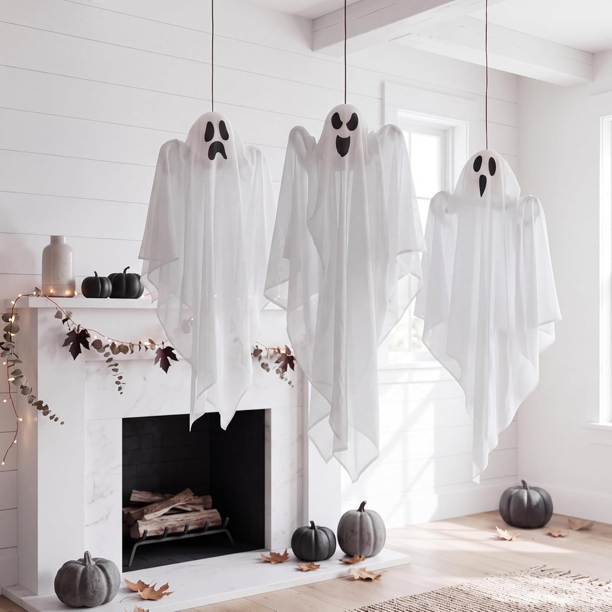 JOYIN Safe Hanging Ghost Toys – US Toy Standard Halloween Set for Trick-or-Treat Porch & Kids' Room Display