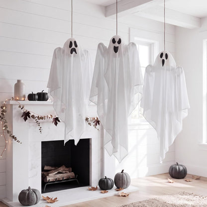 JOYIN Safe Hanging Ghost Toys – US Toy Standard Halloween Set for Trick-or-Treat Porch & Kids' Room Display
