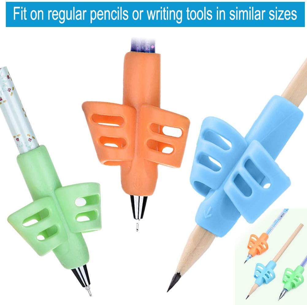 JuneLsy Pencil Grippers for Fine Motor Development – Comfortable Breathable Design for Occupational Therapy Home Practice