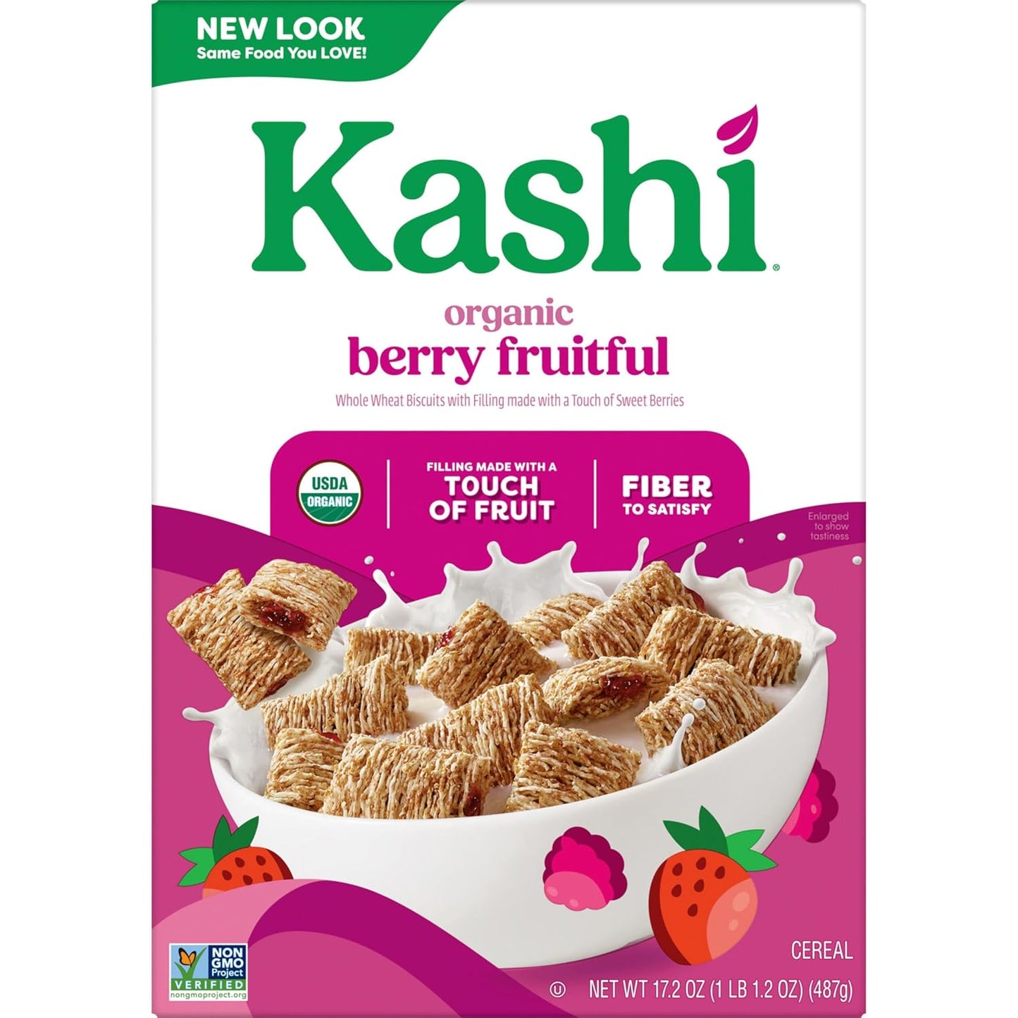 Kashi Berry Fruitful Cereal – Travel-Friendly Dry Snack for Road Trips and Camping, 17.2oz Resealable