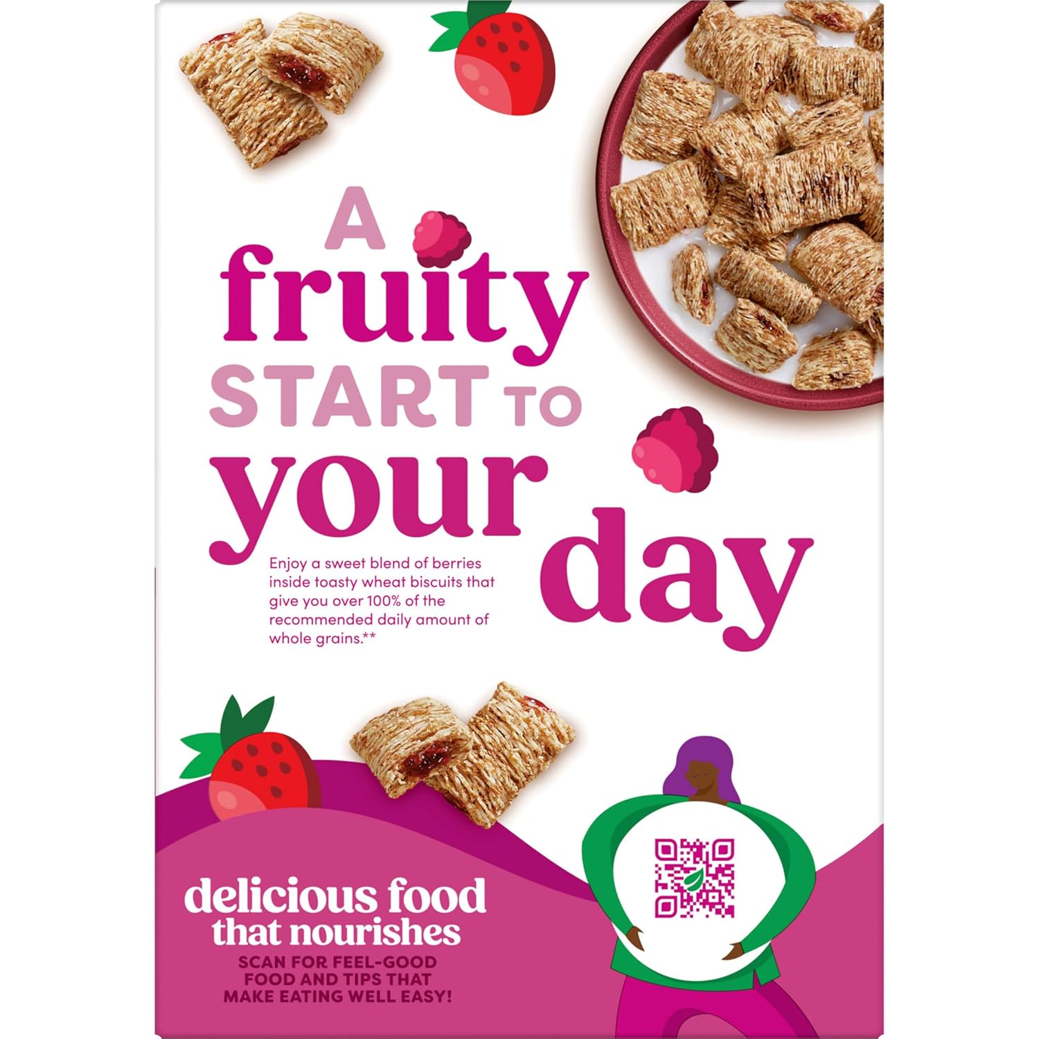 Kashi Berry Fruitful Cereal – Travel-Friendly Dry Snack for Road Trips and Camping, 17.2oz Resealable