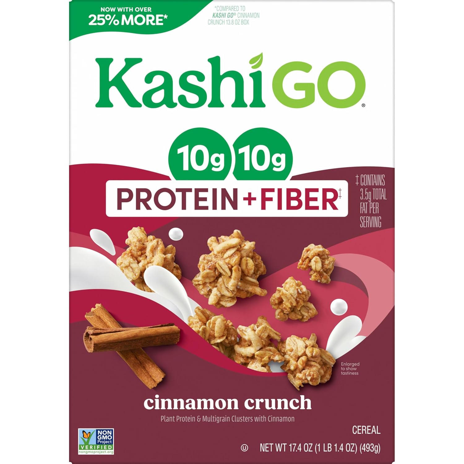 Kashi GO Protein Cereal – Nutritious Family Breakfast for Kids and Parents, 10g Plant Protein per Bowl