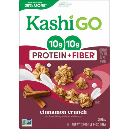 Kashi GO Protein Cereal – Nutritious Family Breakfast for Kids and Parents, 10g Plant Protein per Bowl