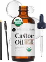 Kate Blanc Cosmetics Castor Oil Organic – Cold Pressed Hair and Scalp Treatment for Restorative Bath Time